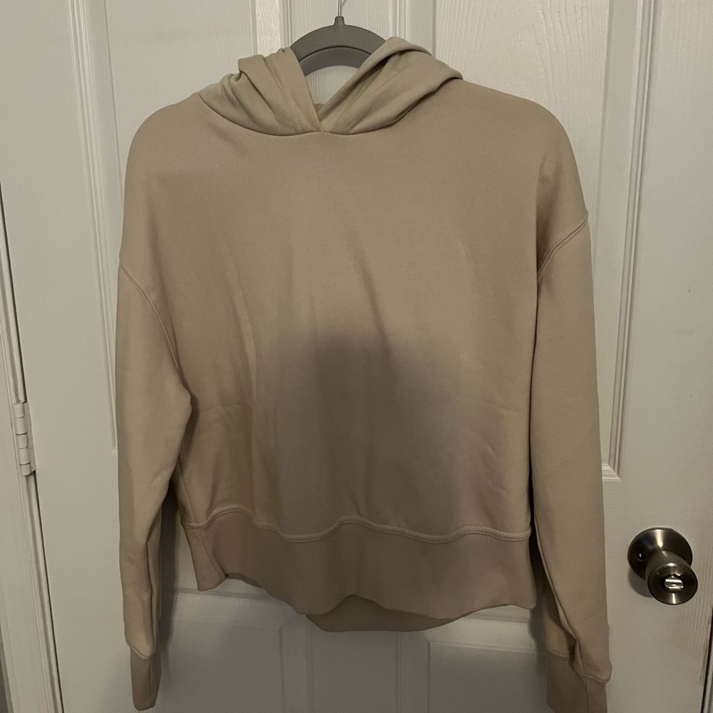 zara hoodie tan/cream